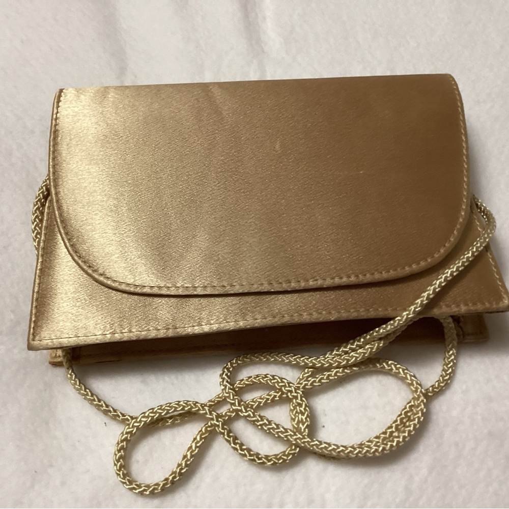 La Regale Metallic Gold Evening Bag